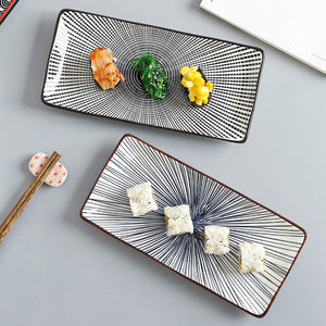 Artistic Japanese Ceramic Serving Plates - ineedsushi